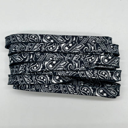 LACETS PAISLEY NOIR