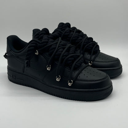 AIR FORCE ONE DOUBLE LACES NOIR