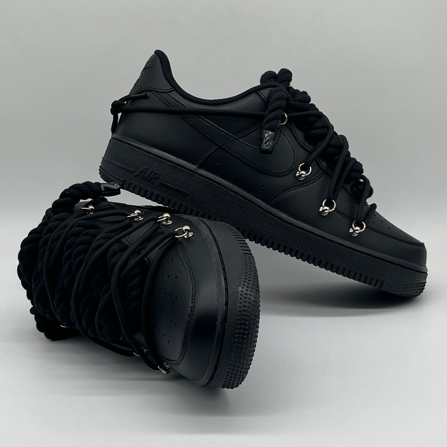 AIR FORCE ONE DOUBLE LACES NOIR