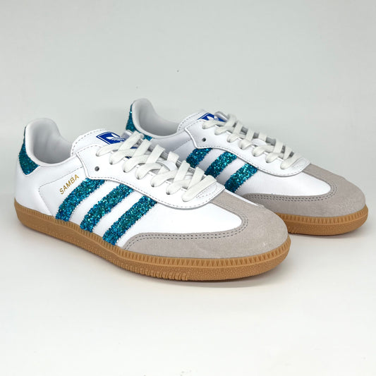 ADIDAS SAMBA GLITTER OCEAN BLUE