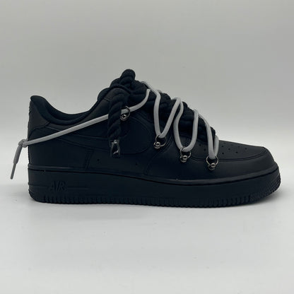 AIR FORCE ONE DOUBLE LACES GRIS ET NOIR