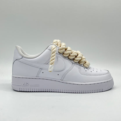 AIR FORCE ONE BIG LACES BEIGE Pepite Sneakers